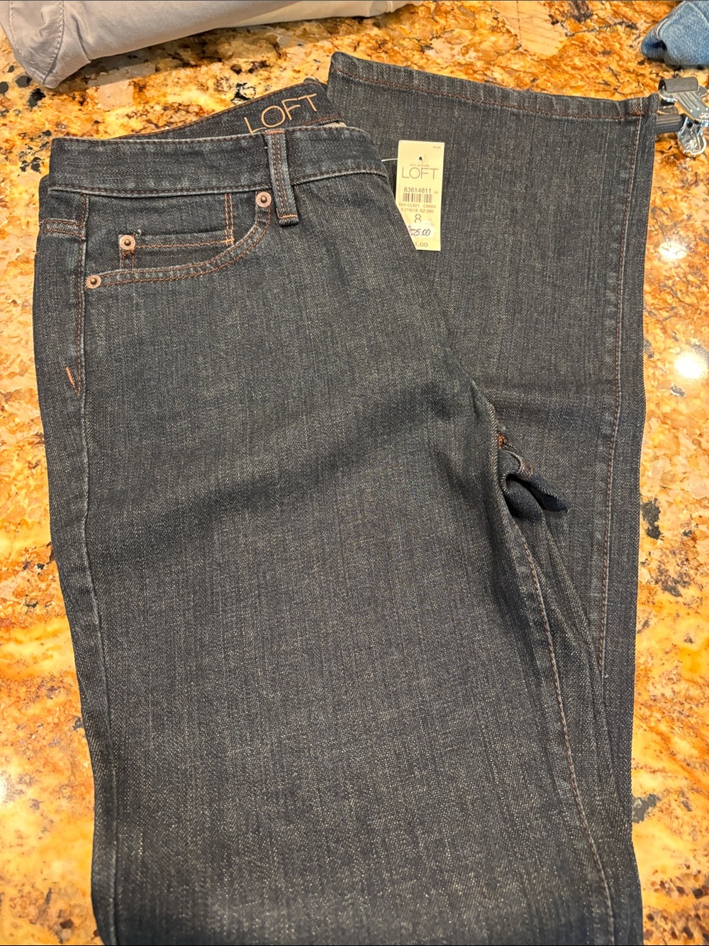 NWT- LOFT  original boot mid rise jeans